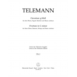         Ouverture für drei Oboen, Fagott, Streicher und Basso continuo g-Moll TWV 55:g4 - Georg Philipp Telemann
    