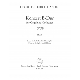 Organ Concerto in B-flat major op. 7/1 HWV 306