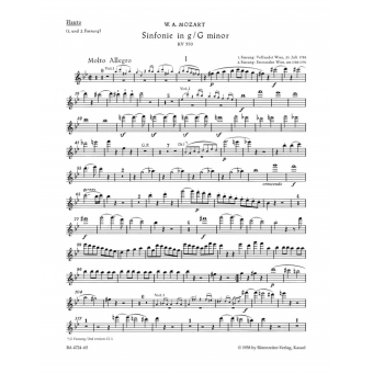 Symphony no. 40 in G minor K. 550