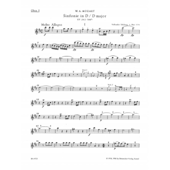 Symphony no. 30 in D major K. 202(186b)