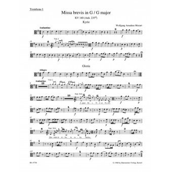 Missa brevis in G major K. 140 (235d)