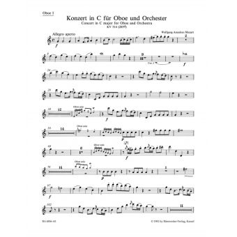 Concerto for Oboe and Orchestra in C major K. 314 (285d)