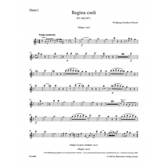 Regina coeli in C major K. 108 (74d)