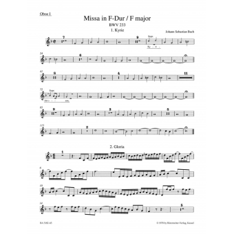 Mass in F major BWV 233