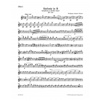 Symphony no. 33 in B-flat major K. 319