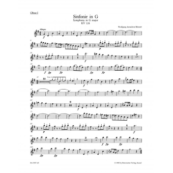 Symphony no. 15 in G major K. 124