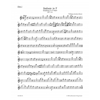 Symphony no. 13 in F major K. 112