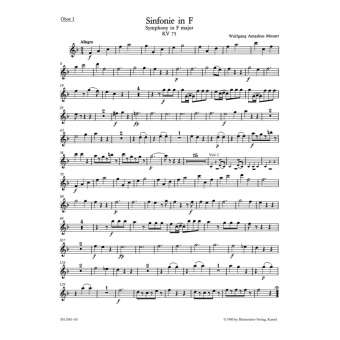 Symphony in F major K. 75