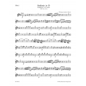 Symphony in D major K. 81(73l)