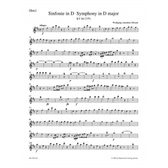 Symphony no. 11 in D major K. 84 (73Q)