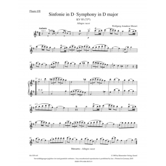 Symphony no. 45 in D major K. 95 (73n)