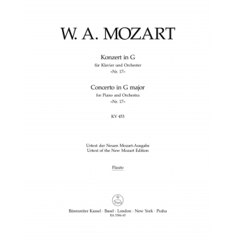 Concerto for Piano and Orchestra no. 17 in G major K. 453