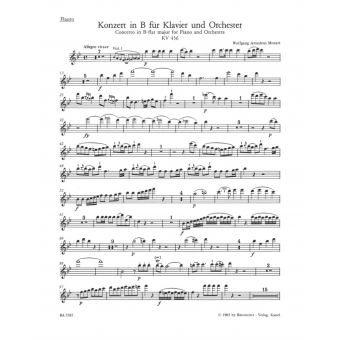 Concerto for Piano and Orchestra no. 18 in B-flat major K. 456