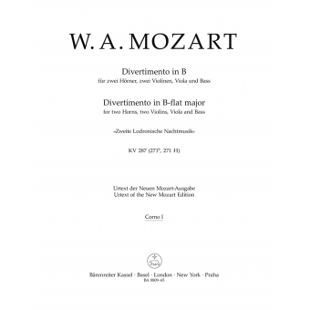Divertimento for two Horns, two Violins, Viola and Bass in B-flat major K. 287 (271b, 271 H) "Zweite Lodronische Nachtmu