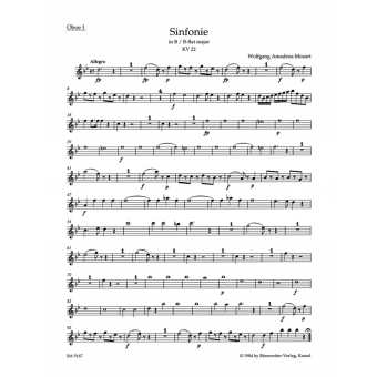 Symphony no. 5 in B-flat major K. 22