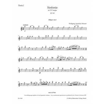 Symphony no. 6 in F major K. 43