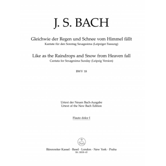 Like as the Raindrops and Snow from Heaven fall BWV 18