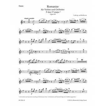 Romances for Violin and Orchestra in F major and G major op. 50, 40