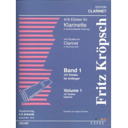         416 Etüden für Klarinette in fortschreitender Ordnung Teil 1 - Fritz Kröpsch
    