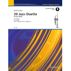         20 Jazz-Duette  für Trompeten Heft 1 - Online Material Audio - Wolf Escher
    