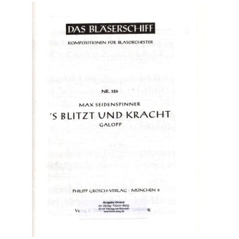 S blitzt und kracht  Galopp