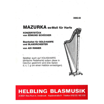 Mazurka es-moll Opus 12 für Harfe und Blasorchester
