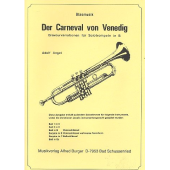 Der Carneval von Venedig (Solo für Trompete oder Bariton)