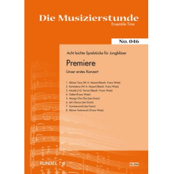         Premiere - Unser erstes Konzert - 8 leichte Spielstücke für Jungbläser - Franz Watz
    