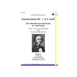         Konzertstück Nr. 1 f-moll  op. 113 (für 2 Klarinetten und Blasorchester) - Felix Mendelssohn-Bartholdy / Arr. Josef Jiskra
    