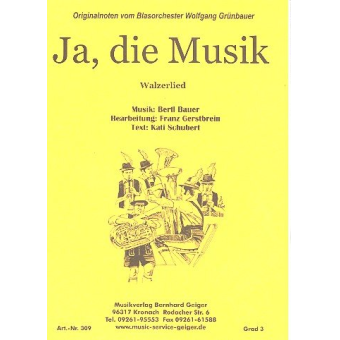 Ja, die Musik (Walzerlied)