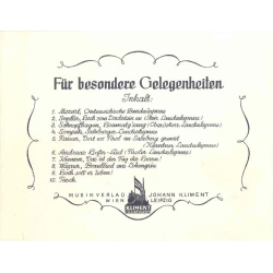         Für besondere Gelegenheiten Bd. 1 - Diverse
    