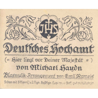 Deutsches Hochamt (Hier liegt vor deiner Majestät)