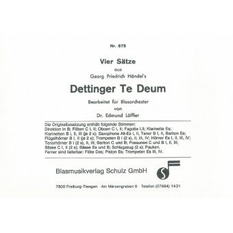 Vier Sätze aus Händels Dettinger Te Deum