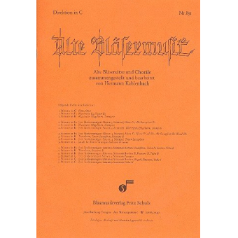 Alte Bläsermusik Heft 1 - (Direktion)