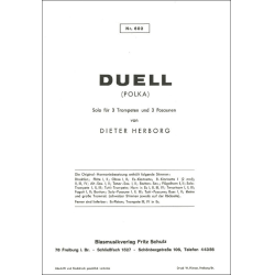         Duell (Solo f. 3 Trompeten und 3 Posaunen mit Orch.-Begleitung) - Dieter Herborg
    