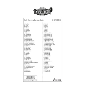 Carmina Burana - Cantiones profanae (Stimmenset ohne Partitur)