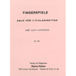         Fingerspiele (Solo f. 2-3 Klarinetten) - Josef Klein-Wunderlich
    