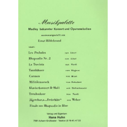         Musikpalette (Medley) - Carl Maria von Weber / Arr. Ernst Hildebrand
    