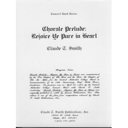         Chorale Prelude: Rejoice Ye Pure In Heart - Claude T. Smith
    
