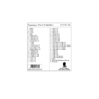 Wiener Praterleben (Walzer) - Stimmensatz