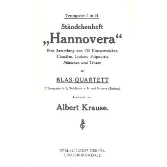 Hannovera - Ständchenheft - 1. Trompete