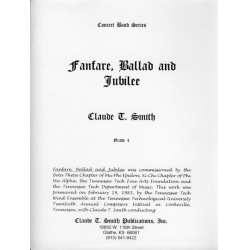         Fanfare, Ballad and Jubilee - Claude T. Smith
    