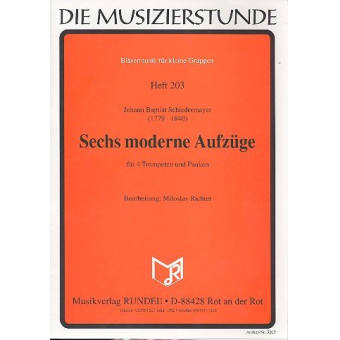 Sechs moderne Aufzüge