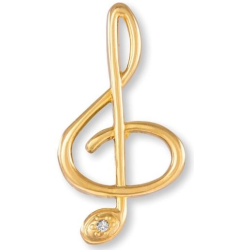         Anstecker A26 Violinschlüssel mit Stein
    