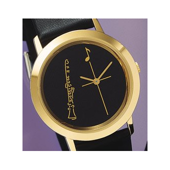 Armbanduhr Gold "Klarinette"