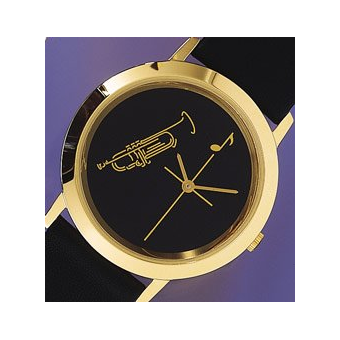 Armbanduhr Gold "Trompete"