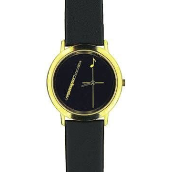 Armbanduhr Gold "Querflöte"