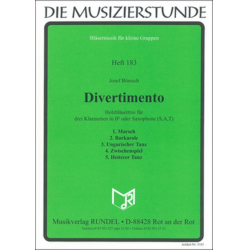         Divertimento (Holzbläsertrio für drei Klr oder Sax SAT) - Josef Bönisch
    