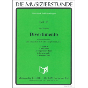 Divertimento (Holzbläsertrio für drei Klr oder Sax SAT)
