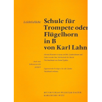 Leichtfassliche Schule für Trompete oder Flügelhorn in B
